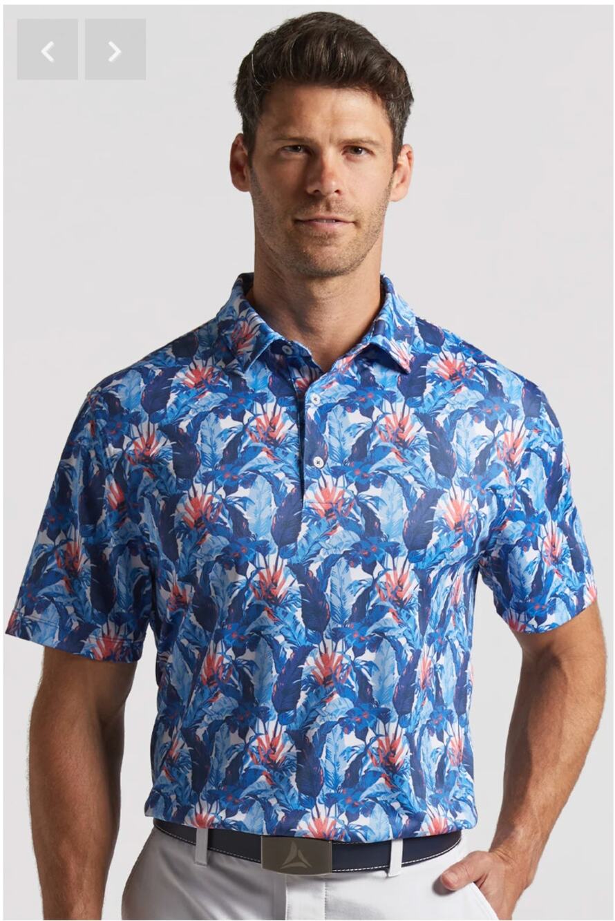 BERMUDA SANDS Ralph Tropical Print Polo // XL